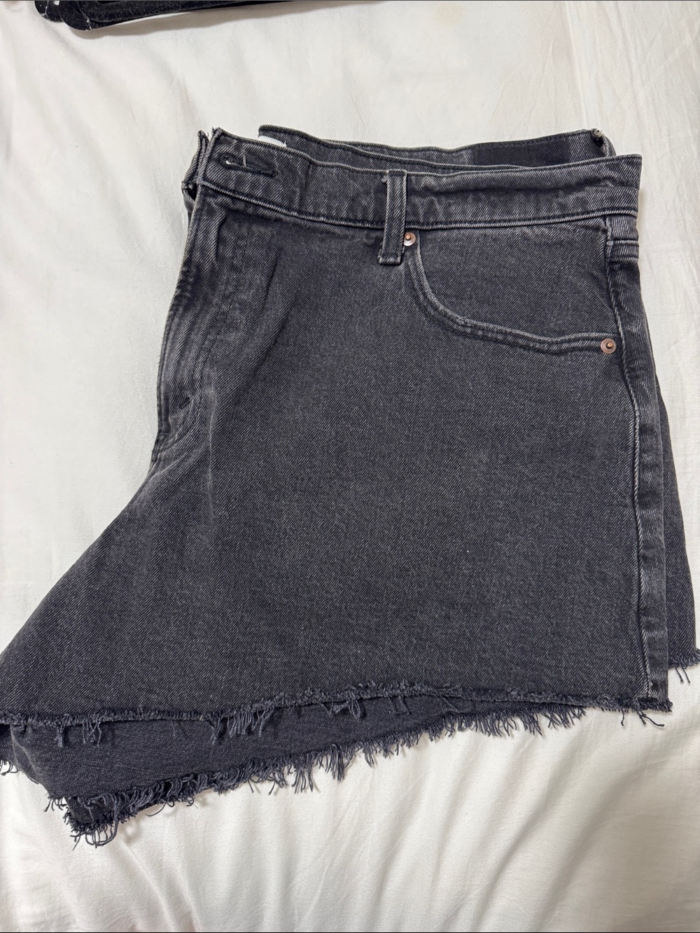 Abercrombie & Fitch Curve Love Black Denim Jean Shorts